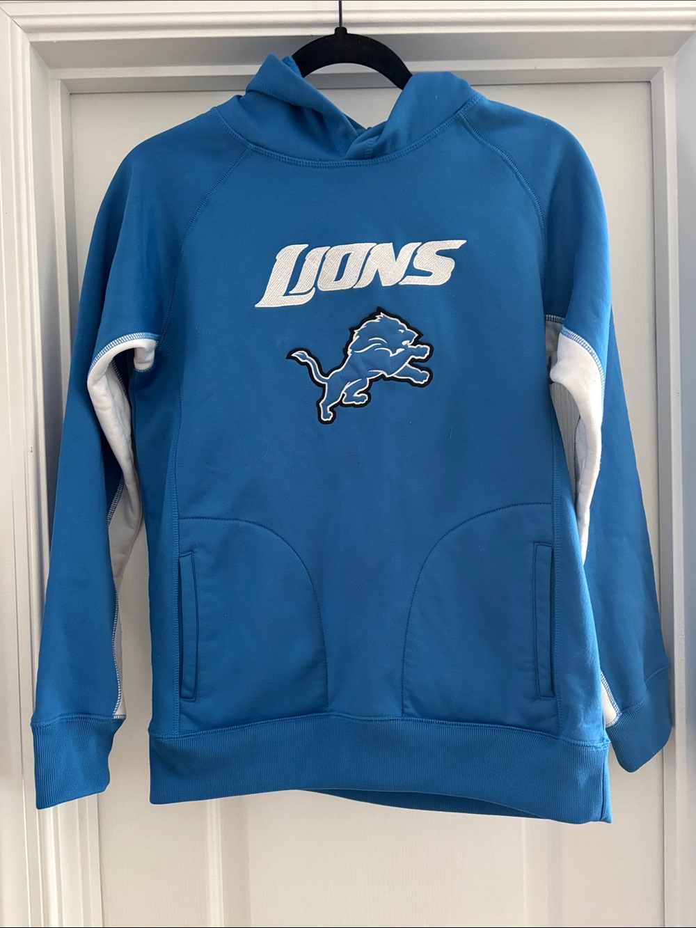 Detroit Lions Kids Blue Hooded Pullover Sweatshirt